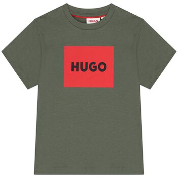 تيشيرت بالشعار باللون الأخضر للأولاد