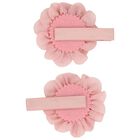 Girls Pink Flower Hairclips ( 2 Pack ), 2, hi-res