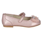 Girls Pink Bow Ballerina Shoes, 3, hi-res