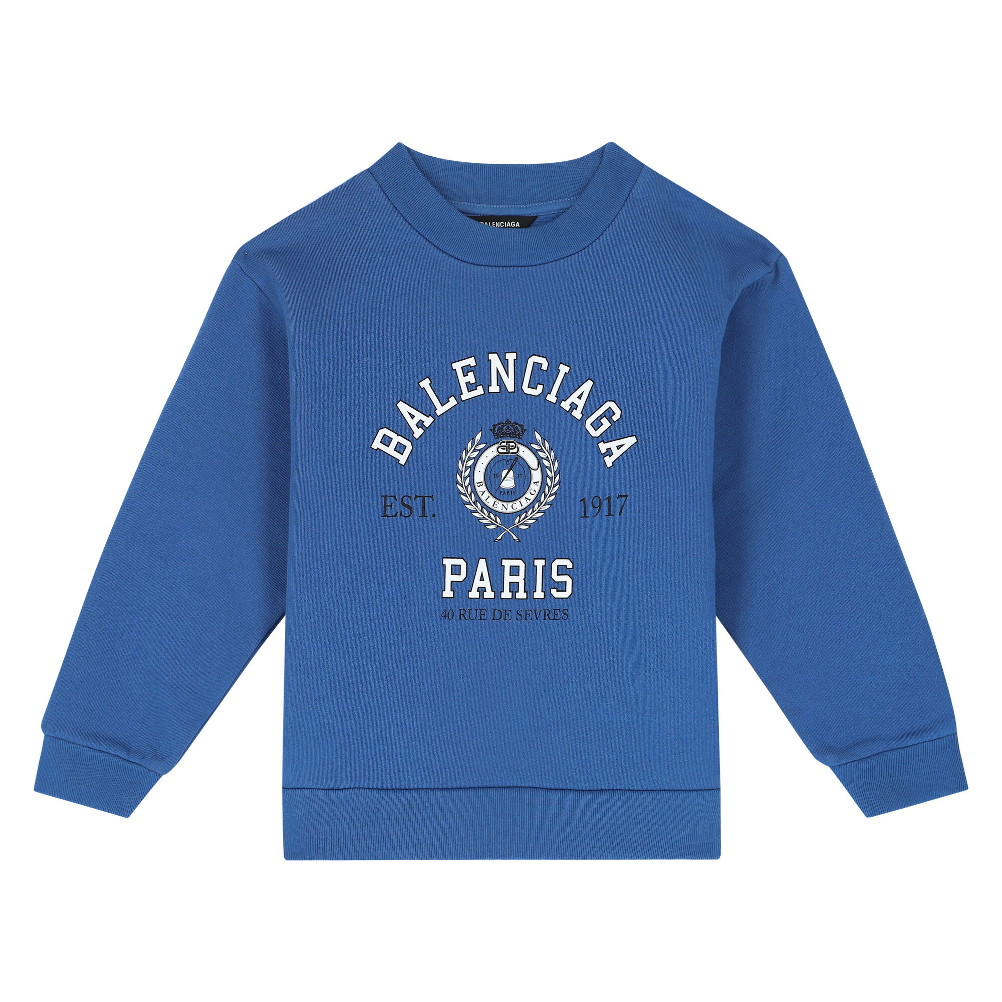Balenciaga sweatshirt womens blue discount