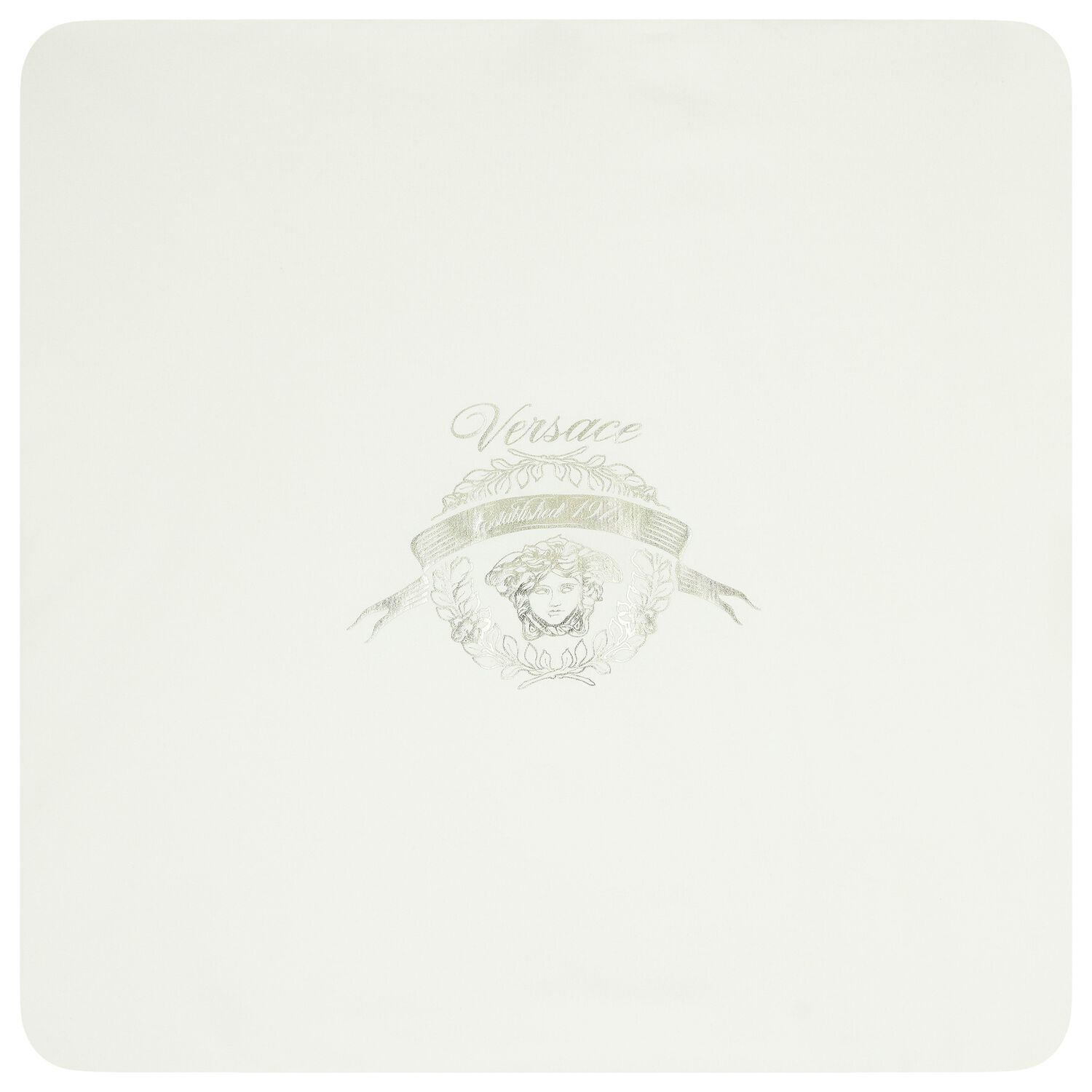 Ivory & Gold Medusa Logo Baby Blanket, 1, hi-res