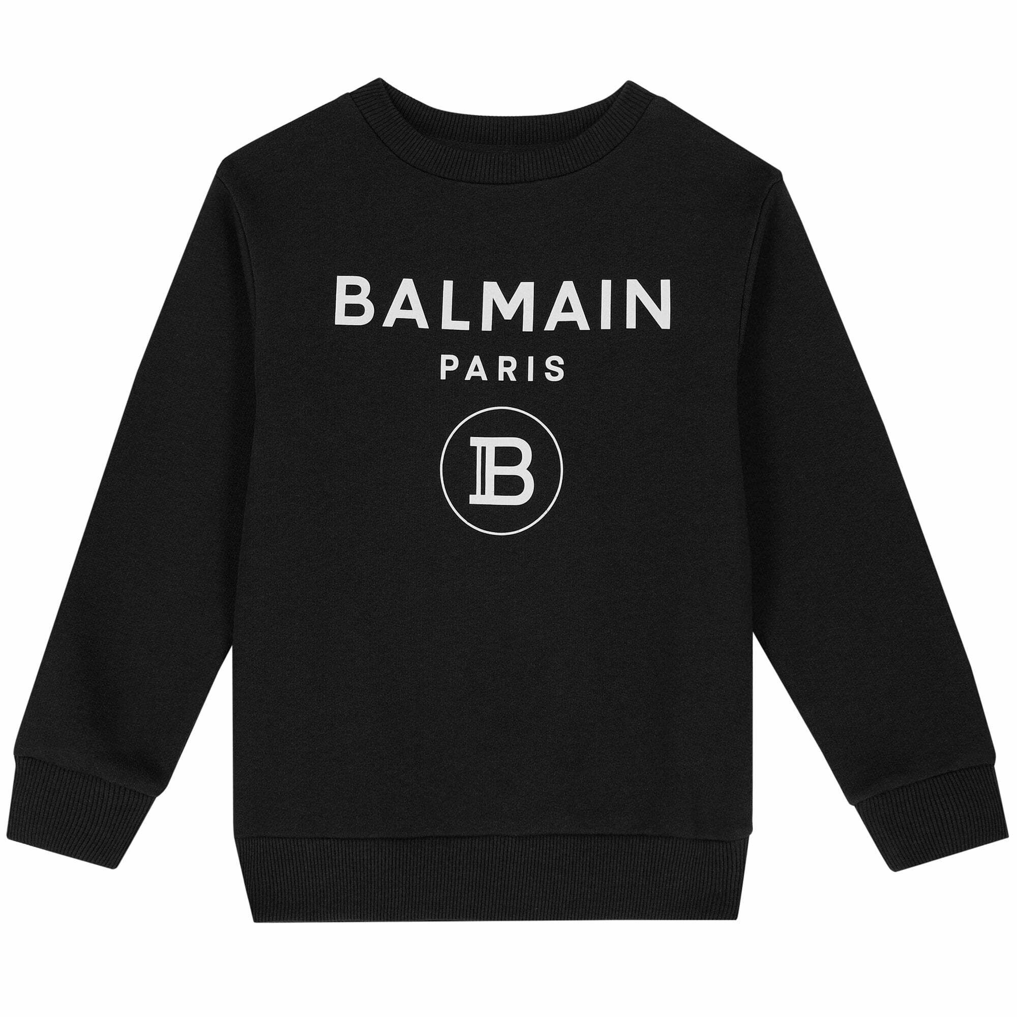 Balmain Black Logo Sweatshirt Junior Couture UAE