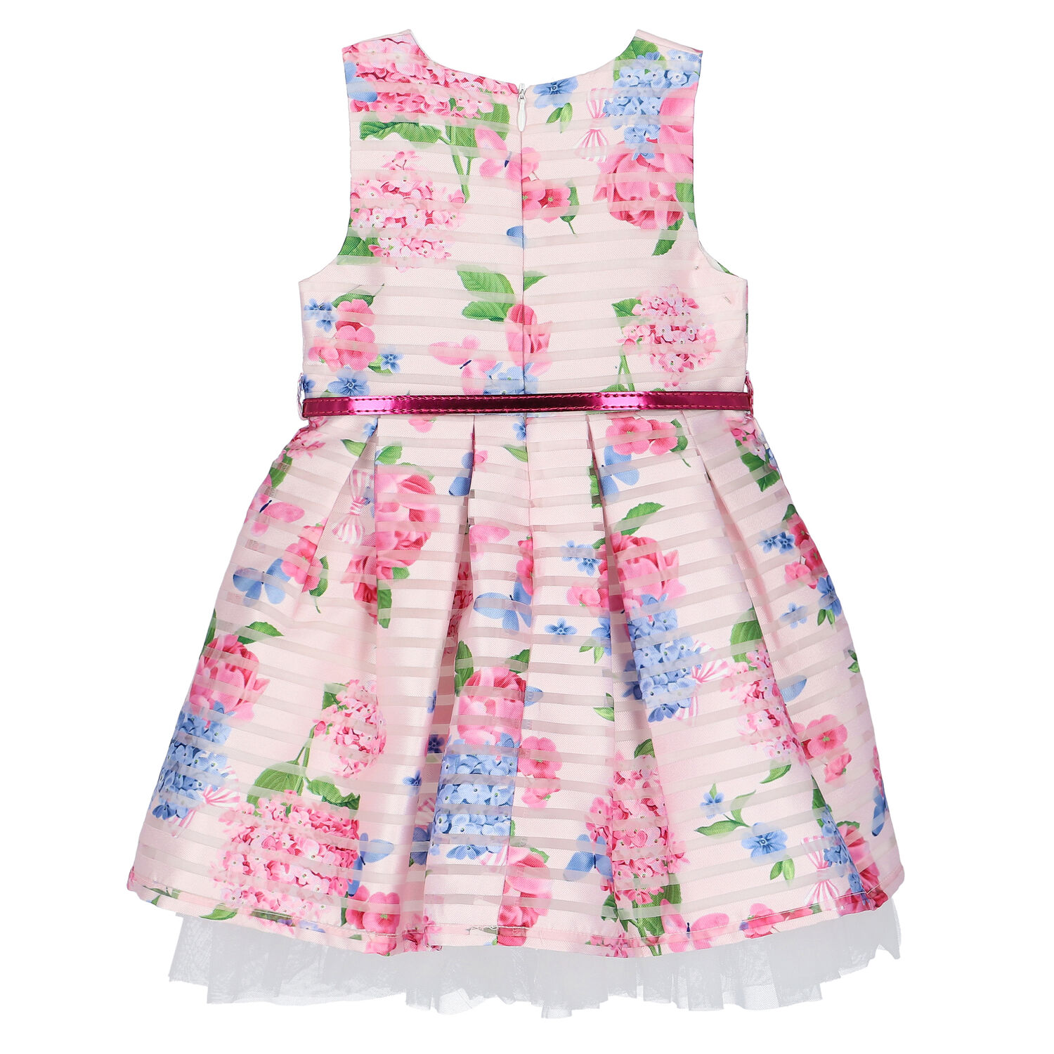 Girls Pink Floral Dress, 1, hi-res