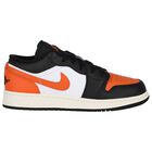 Black & Orange Air Jordan 1 Low Trainers, 6, hi-res