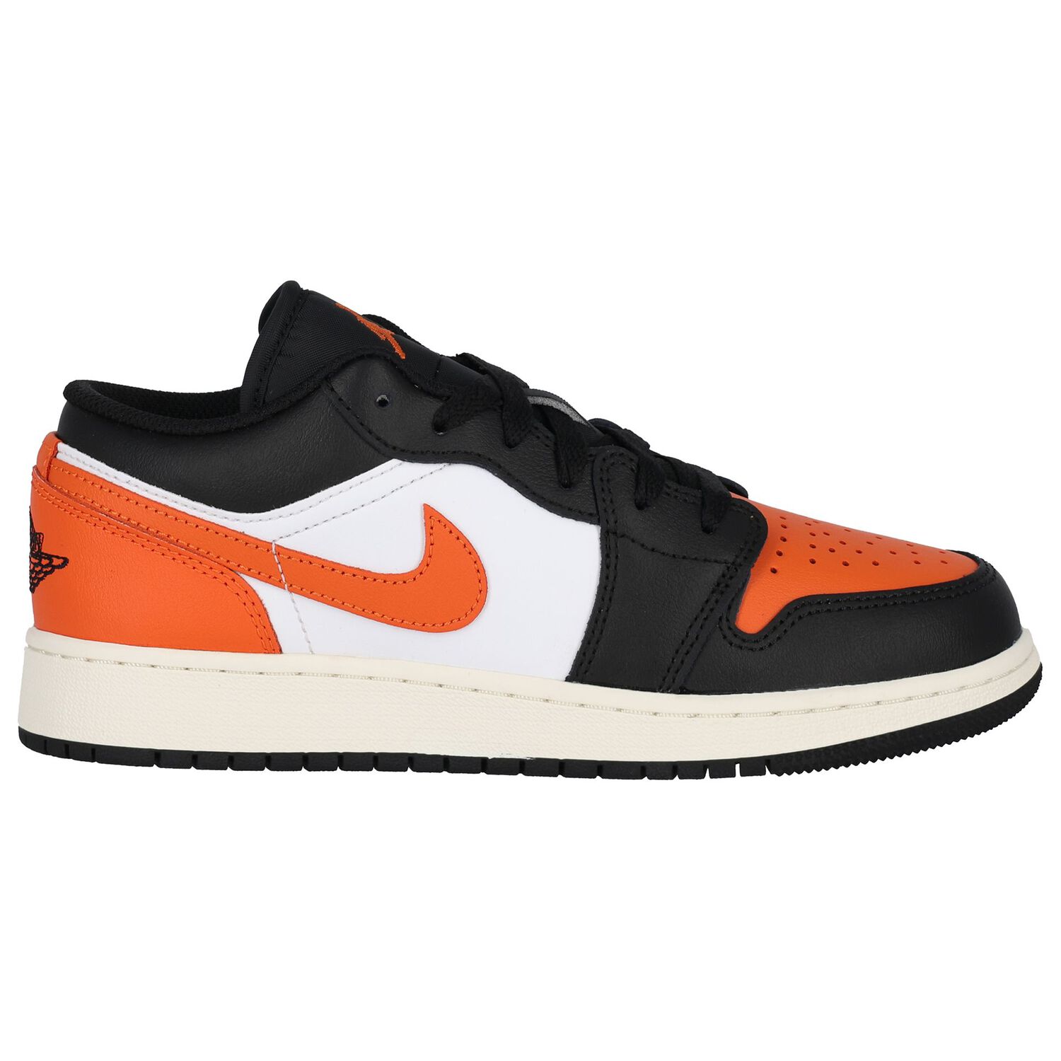 Black & Orange Air Jordan 1 Low Trainers, 6, hi-res