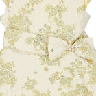Girls Ivory & Gold Brocade Dress, 1, hi-res