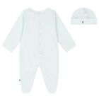 Boys Pale Blue & Gold Babygrow & Hat Gift Set, 1, hi-res