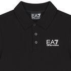 Boys Black Logo Polo Shirt, 4, hi-res