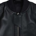 Boys Black Leather Jacket, 1, hi-res