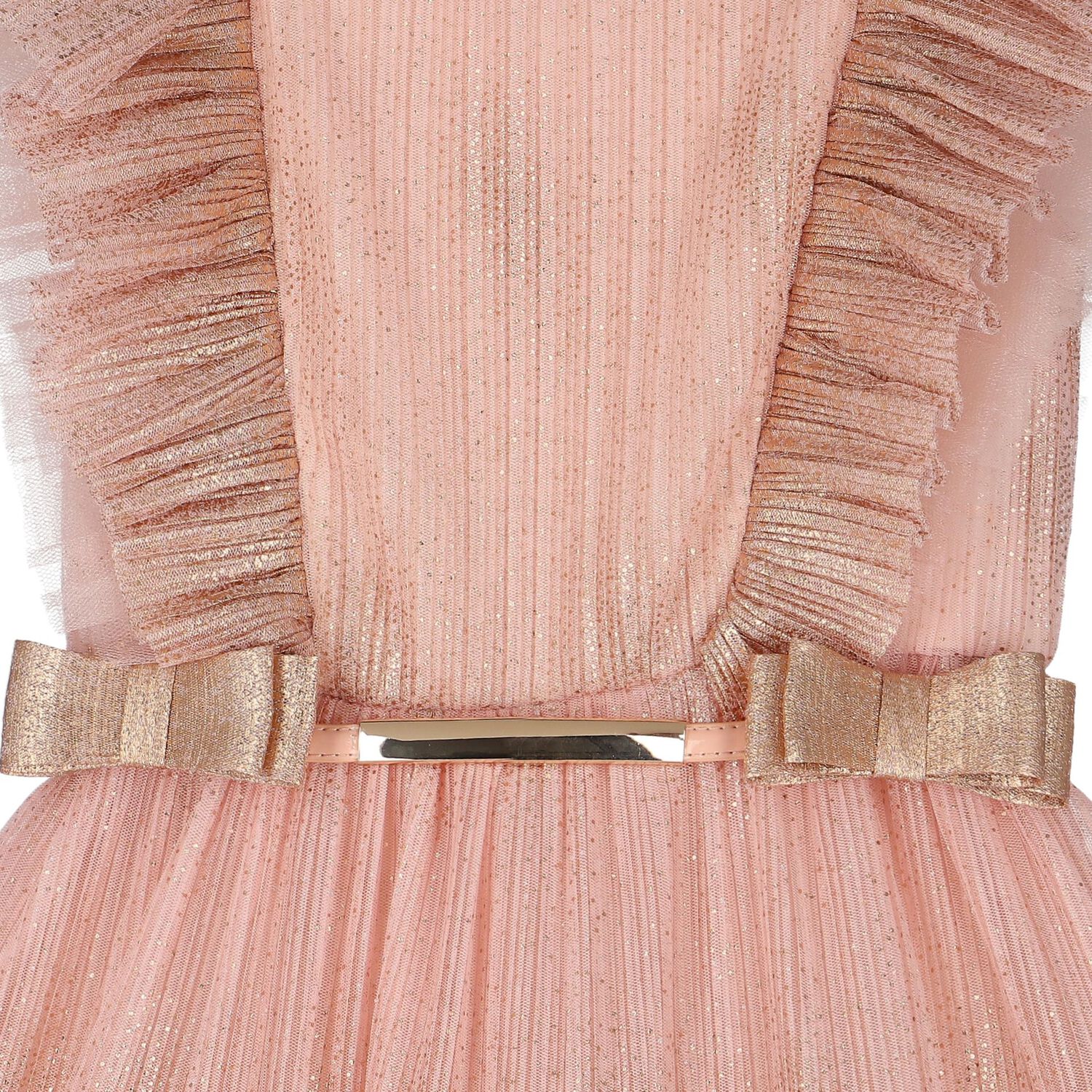 Girls Pink Tulle Ruffled Dress, 1, hi-res image number null
