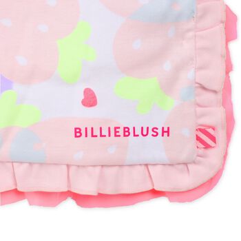 Baby Girls Pink Straberry Ruffled Blanket