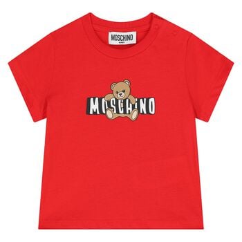 Younger Red Teddy Bear Logo T-Shirt