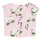 Girls Pink Floral Trousers Set, 1, hi-res