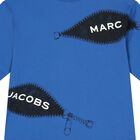 Boys Blue Zipped Logo T-Shirt, 2, hi-res