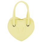 Girls Yellow Leather Heart Handbag, 1, hi-res