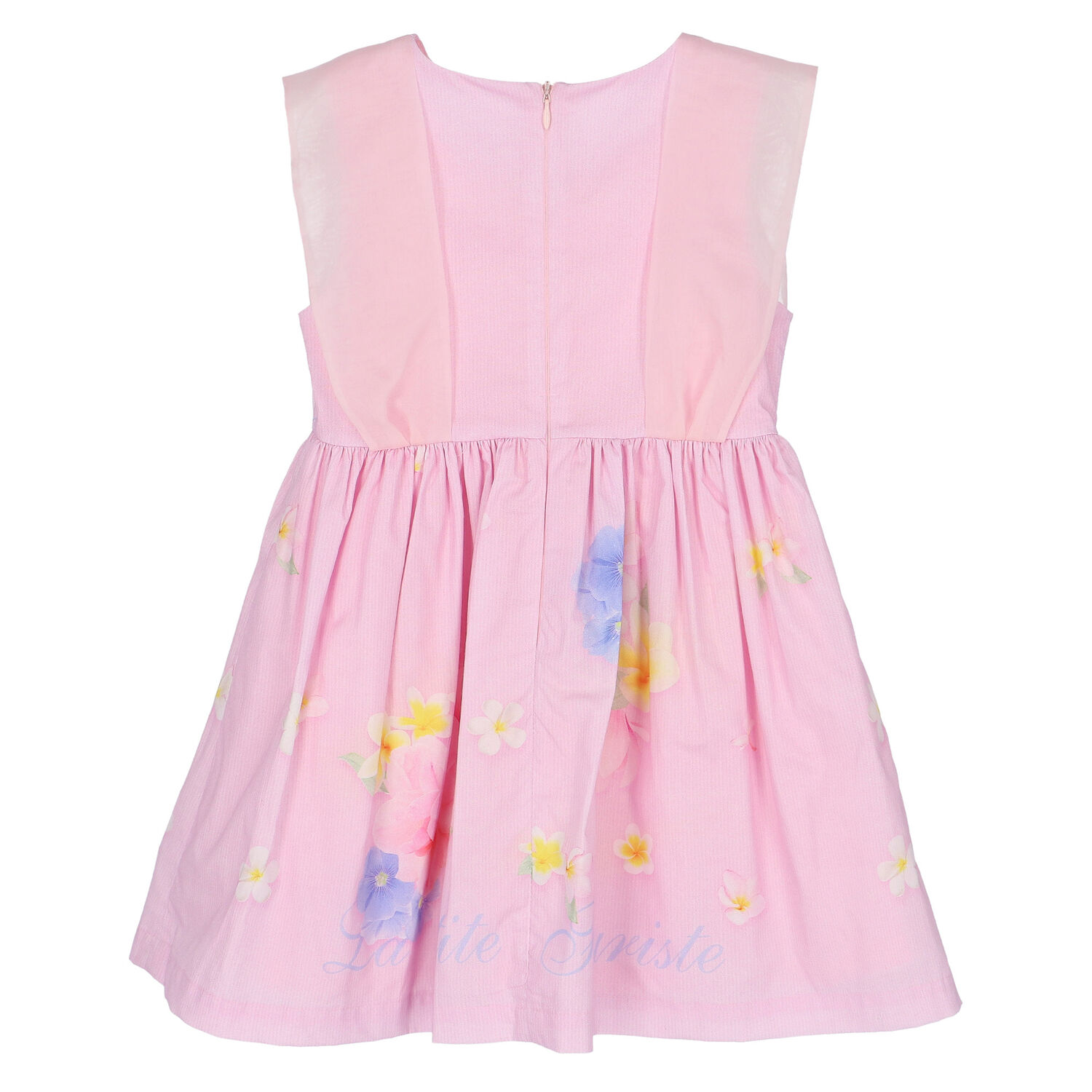 Girls Pink Cotton Dress, 1, hi-res image number null