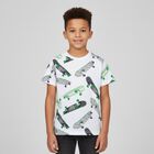 Boys White & Green Skateboards T-Shirt, 2, hi-res