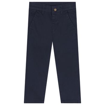Younger Boys Navy Blue Chino Trousers