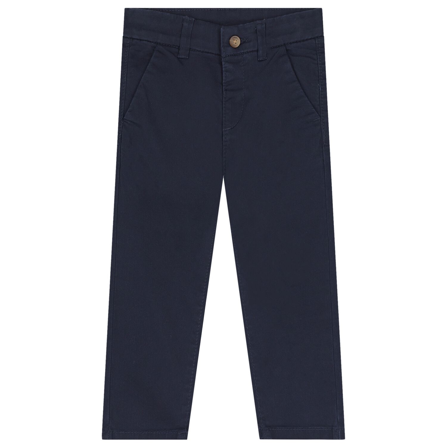 Younger Boys Navy Blue Chino Trousers, 2, hi-res image number null