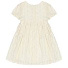 طقم فستان بنات شيفون  جاكار  باللون العاجي, 1, hi-res