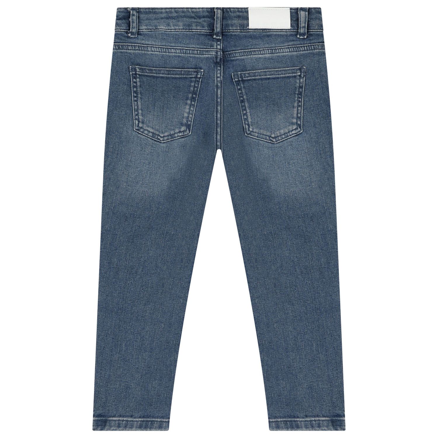 Boys Blue Logo Denim Jeans, 1, hi-res