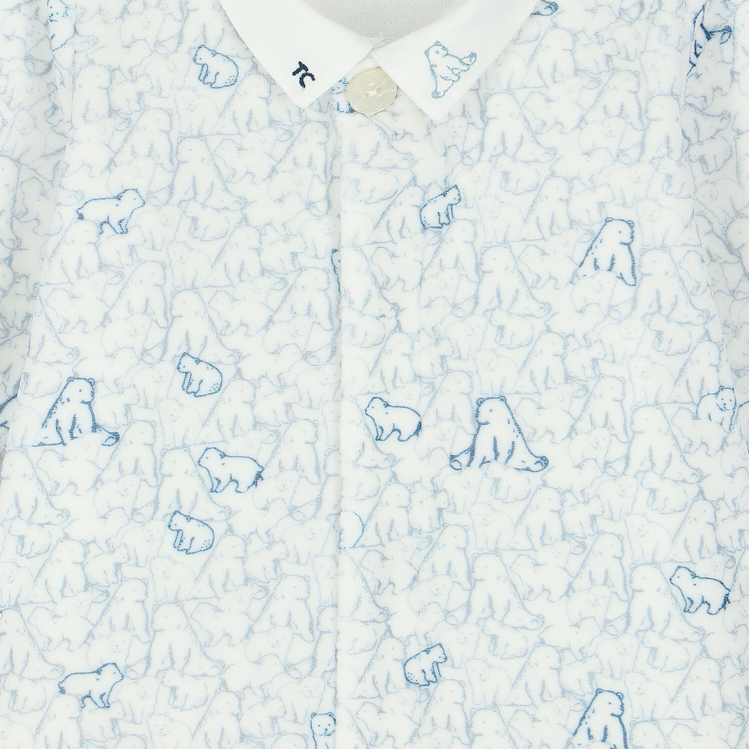 Baby Boys Ivory Polar Bear Babygrow, 1, hi-res