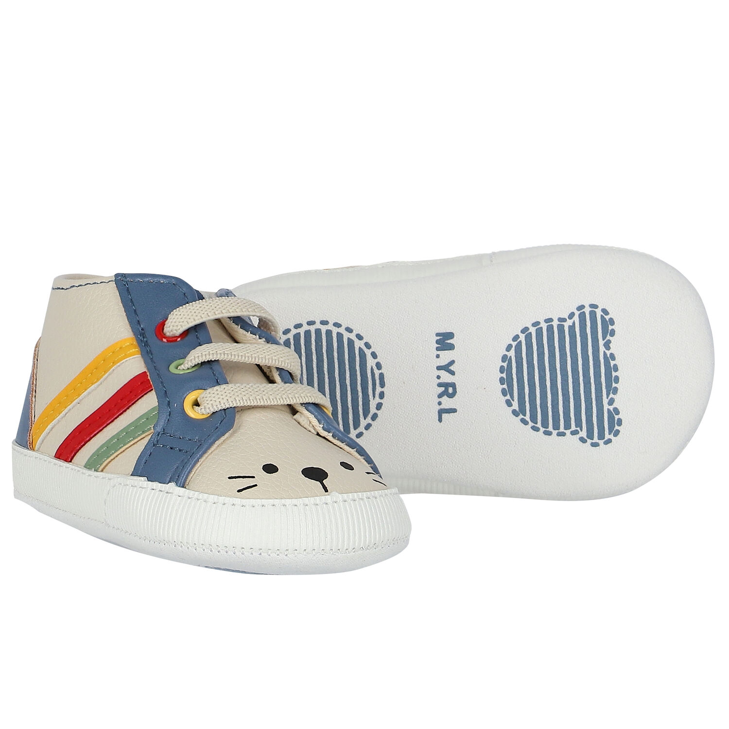 طقم حذاء أولاد قبل المشي باللون العاجى, 1, hi-res image number null