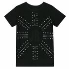 Girls Black Embellished T-Shirt, 1, hi-res
