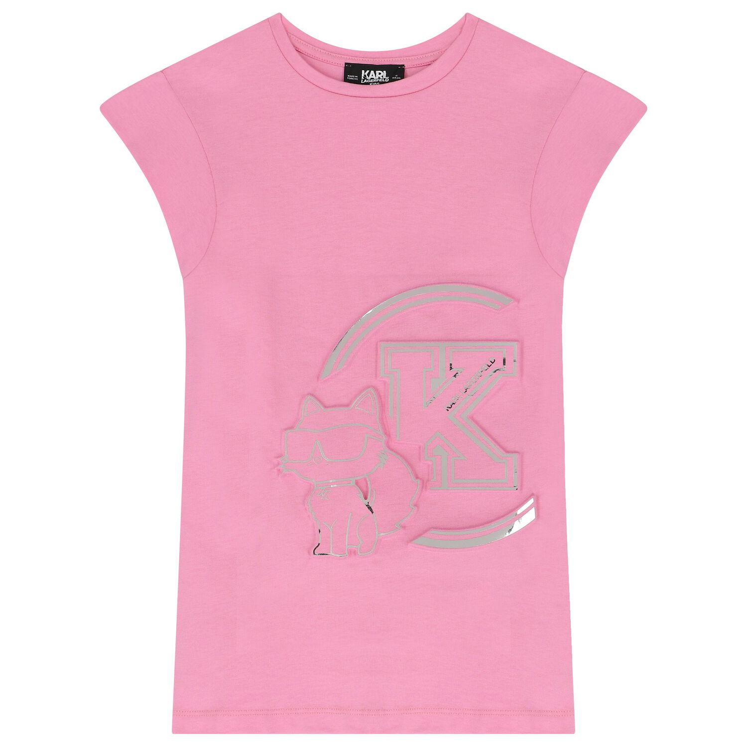 Girls Pink Logo Dress, 1, hi-res image number null
