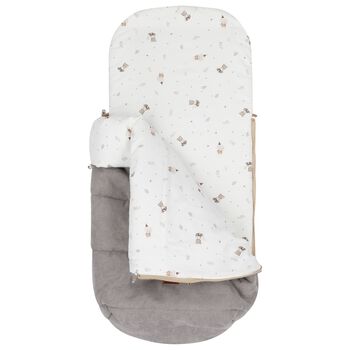 Ivory & Grey Teddy Bear Baby Nest 