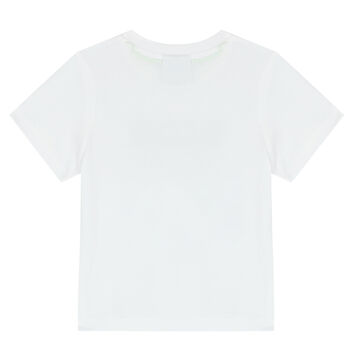Younger Boys White Logo T-Shirt