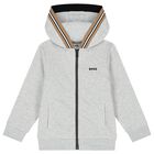Boys Grey Logo Tracksuit, 3, hi-res