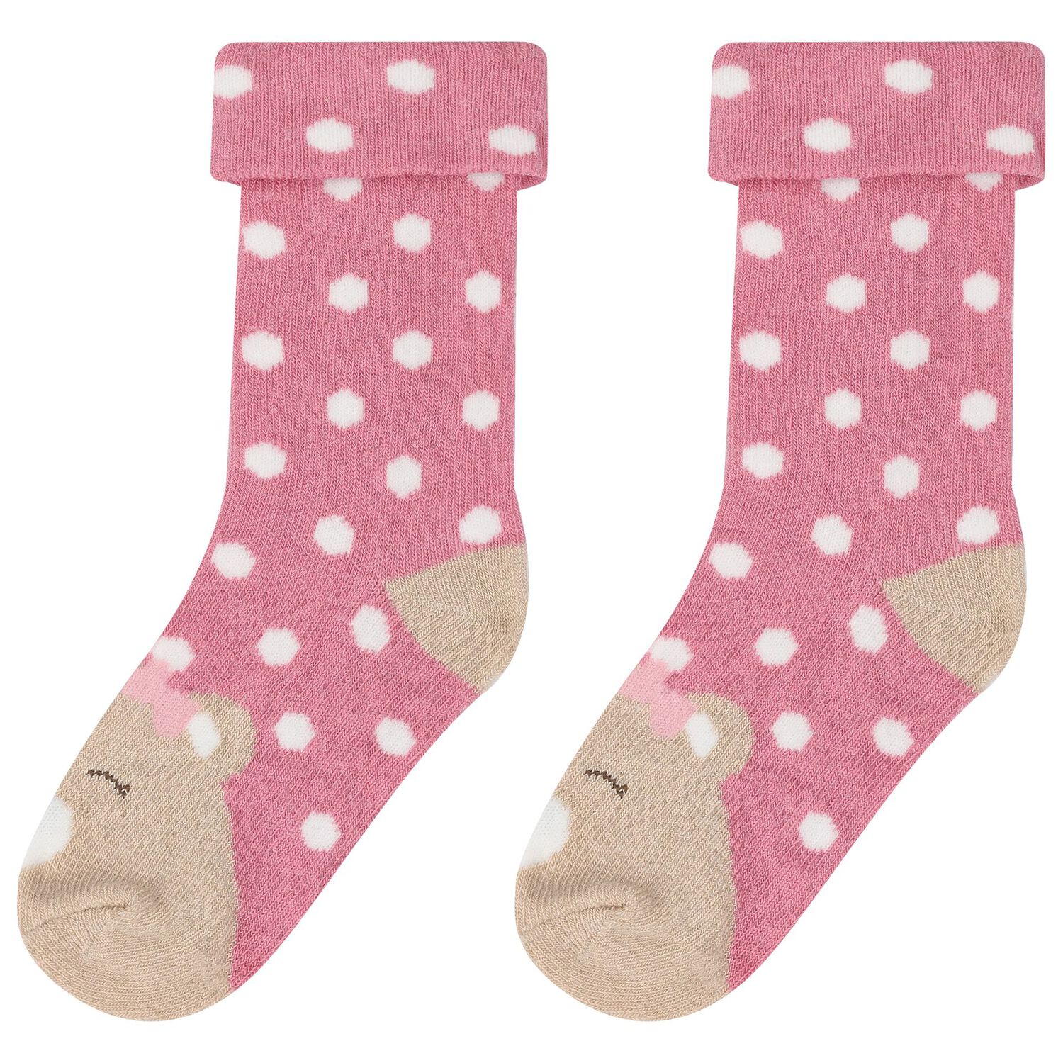 Baby Girls Pink & White Socks (4 Pack), 3, hi-res