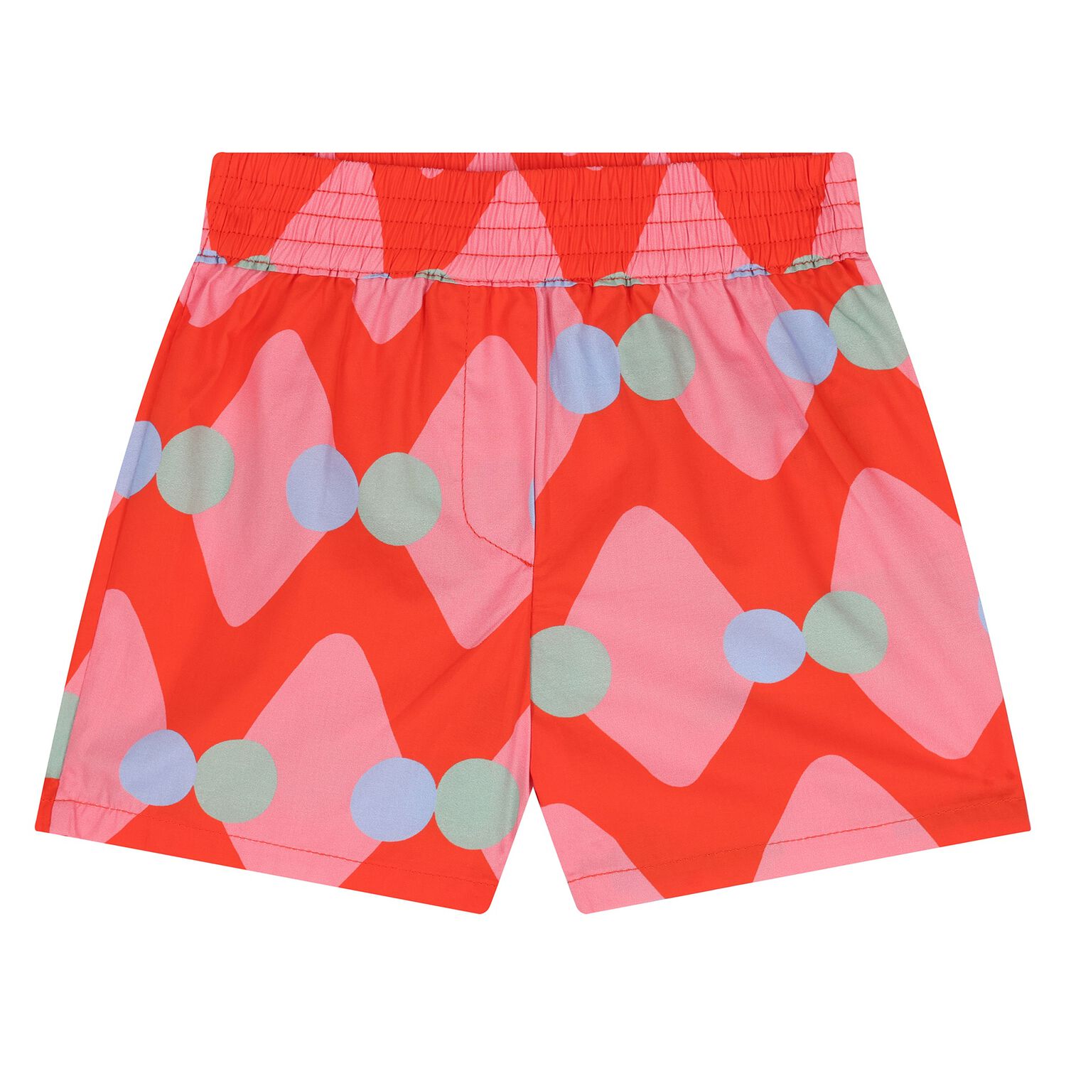 Younger Girls Red & Pink Diamond & Dot Shorts, 1, hi-res