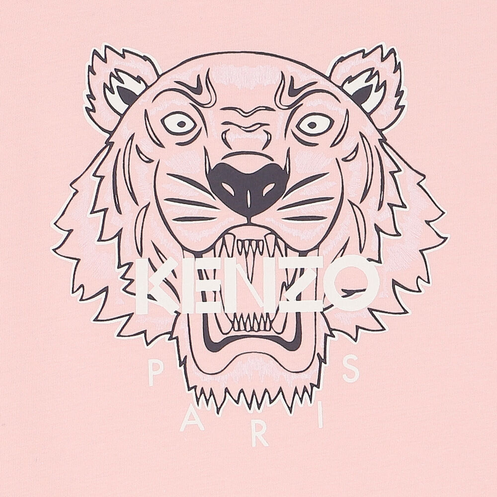 KENZO KIDS Younger Girls Pink Tiger Dress | Junior Couture UAE