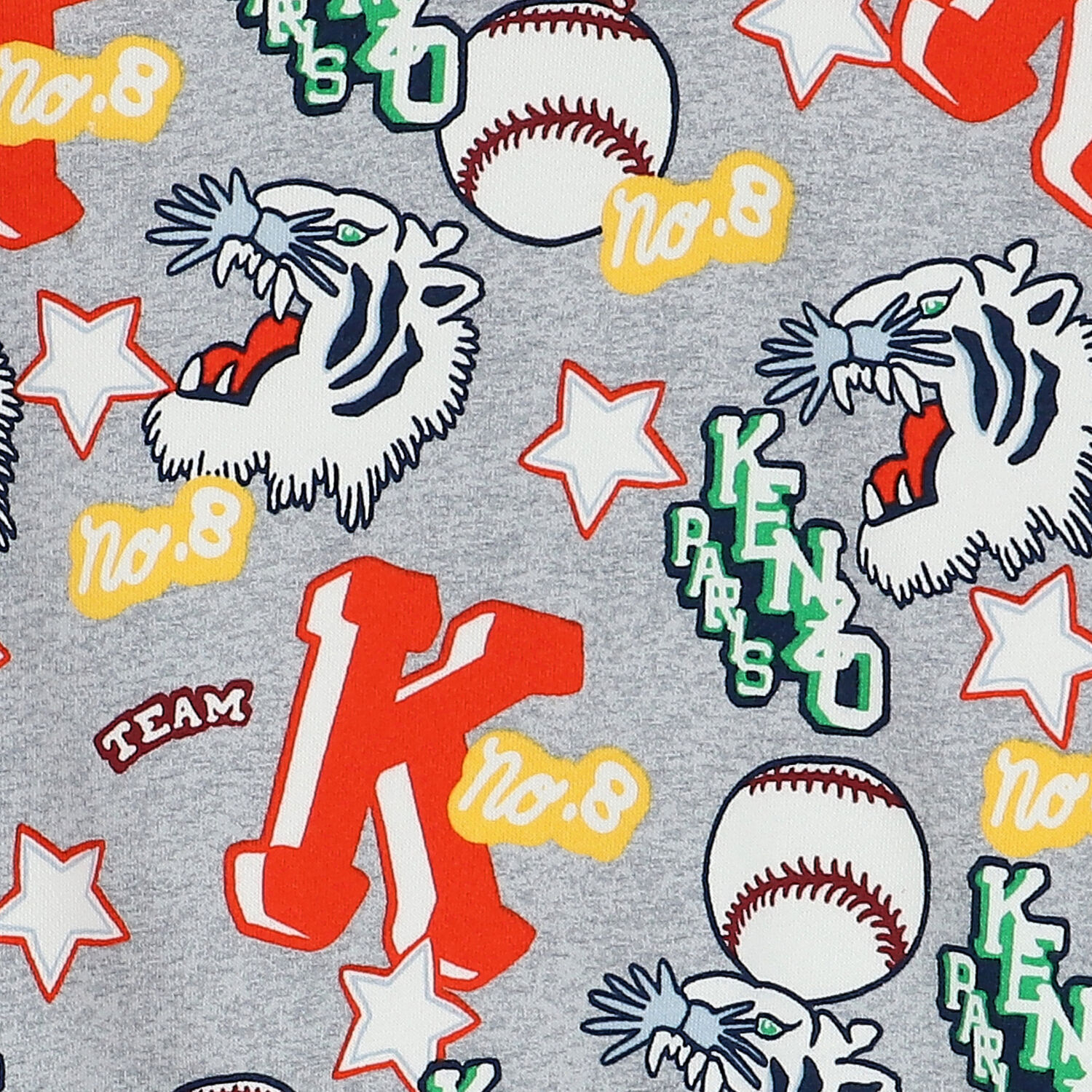 سويت شيرت بشعار النمر باللون الرمادي للأولاد, 1, hi-res