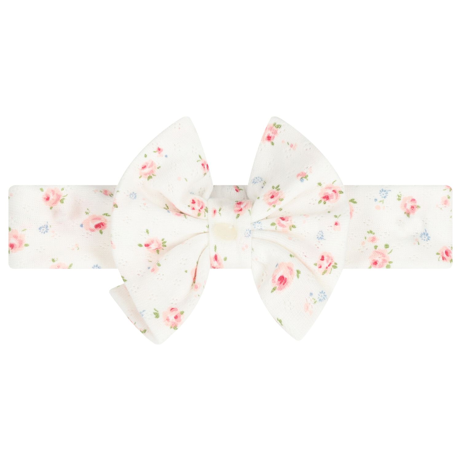 Baby Girls Ivory Floral Headband, 1, hi-res