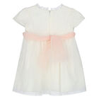 Baby Girls White & Pink Tulle Dress Set, 1, hi-res