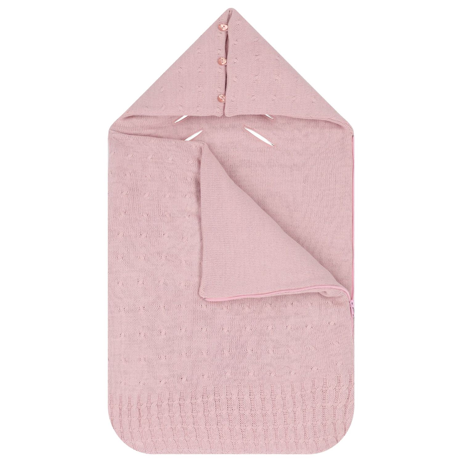 Baby Girls Pink Baby Knit Nest, 1, hi-res