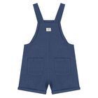 Younger Boys Navy Blue Dungaree & Hat Set (3 Piece) , 2, hi-res