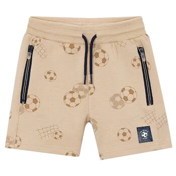 Boys Beige Football Shorts