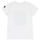 Boys White Logo T-Shirt, 1, hi-res