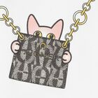 تيشيرت حقيبة باللون الابيض للبنات, 1, hi-res