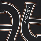 تي شيرت أسود بشعار للأولاد, 2, hi-res