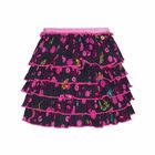 Girls Black & Pink Jersey Skirt, 1, hi-res