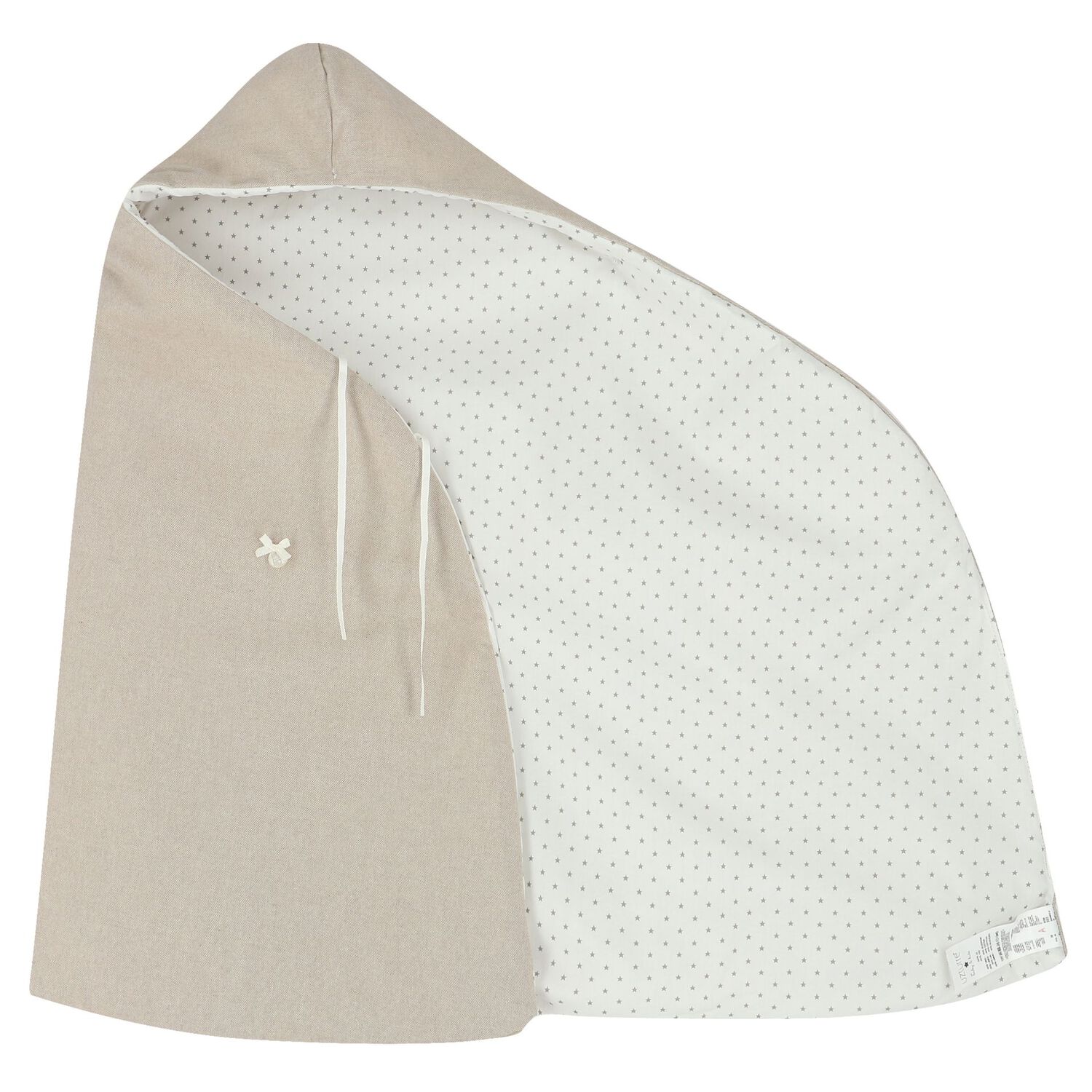 مدس مزين النجوم باللون البيج والأبيض , 3, hi-res