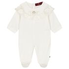 Baby Girls Ivory & Gold Logo Babygrow Gift Set, 1, hi-res