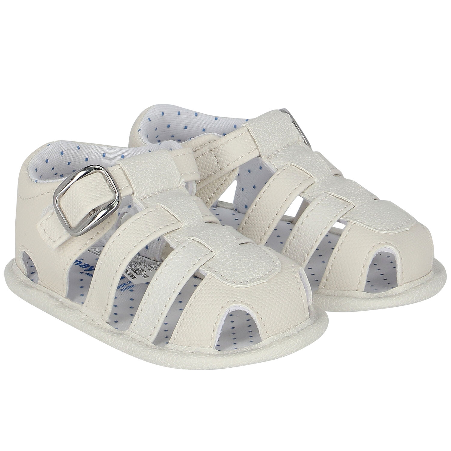 Baby Boys Ivory Sandals, 2, hi-res