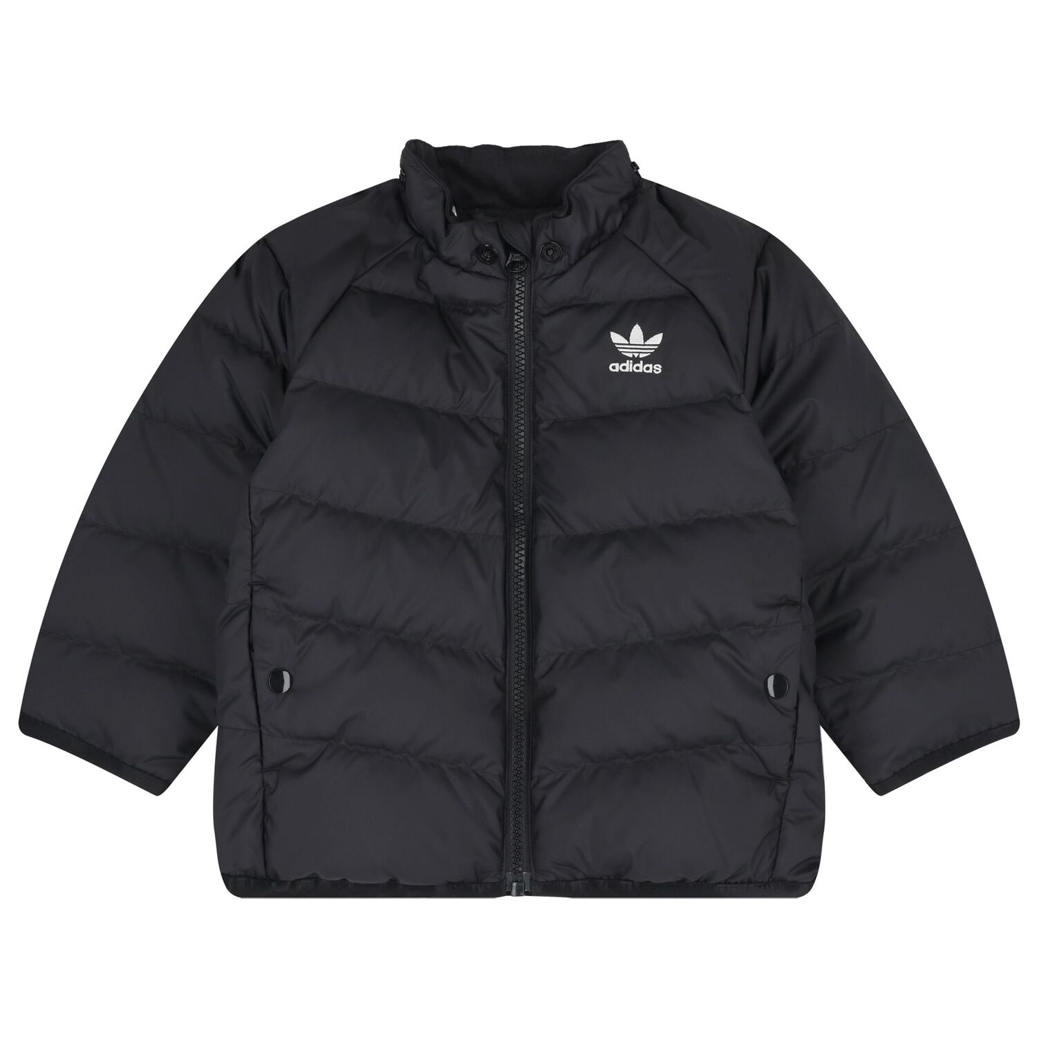 Younger Black Logo Puffer Jacket, 1, hi-res