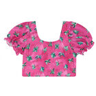 Girls Pink Palm Tree Skirt Set, 1, hi-res